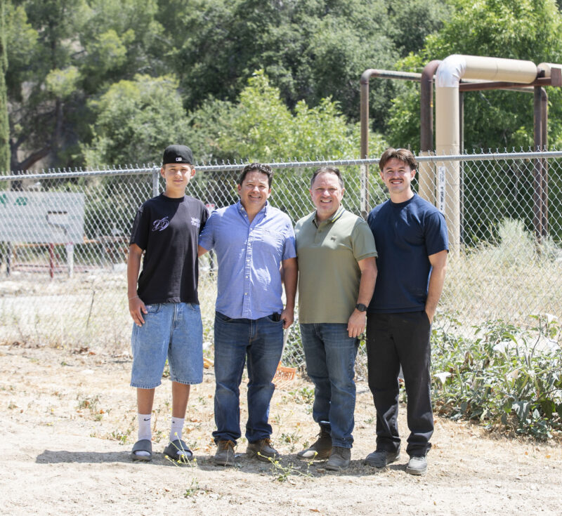 The Molina family at the Earthwise yard